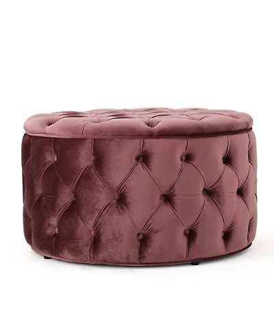 Streamdale Ottoman Velvet Modern Glam Button Tufted