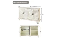 Traditional Angel 60" Wide Sideboard with Adjustable Shelves