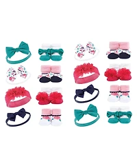 Hudson Baby Girls 16Pc Headband and Socks Giftset