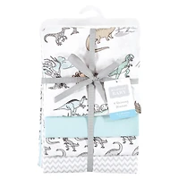 Hudson Baby Cotton Flannel Receiving Blankets, 4-Pack, One Size