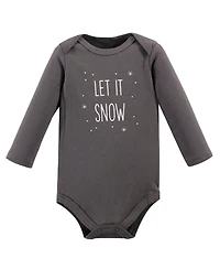 Hudson Baby Boys Cotton Long-Sleeve Bodysuits, 5-Pack