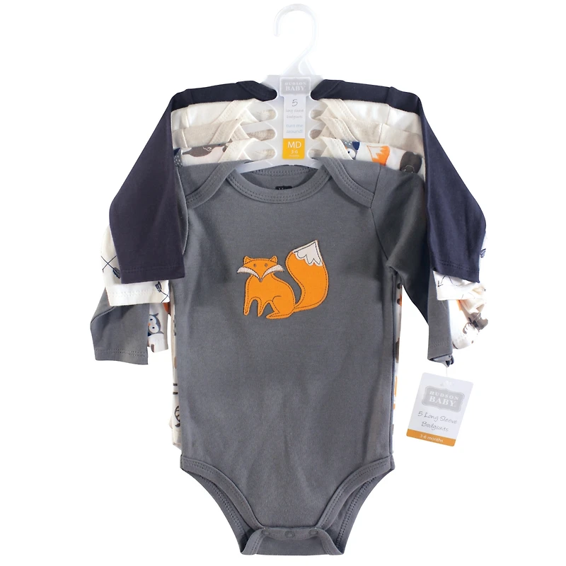 Hudson Baby Baby Boys Hudson Unisex Cotton Long-Sleeve One-Piece Garment