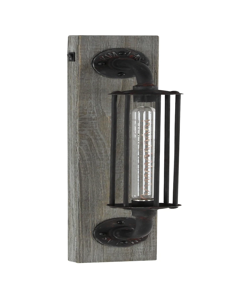 Rosemary Lane 20" Metal Geometric Battery Operated Accent Lamp