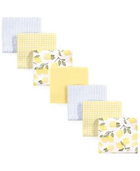 Hudson Baby Infant Girl Cotton Flannel Receiving Blankets Bundle Set, Lemons 14-Pack, One