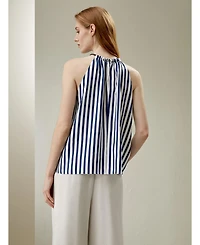 Silk Twill Halter Neck Top for Women