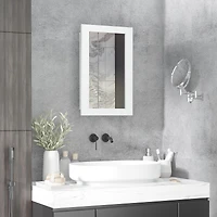 kleankin Bathroom Medicine Cabinet, Wall Mounted Mirror Cabinet,