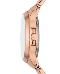 A|X Armani Exchange Men's Automatic Three-Hand Rose Gold Stainless Steel Watch 46MM