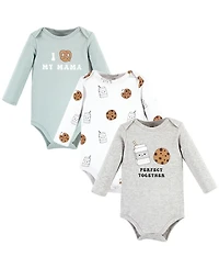 Hudson Baby Unisex Essential Long-Sleeve Cotton Bodysuit Triple Set