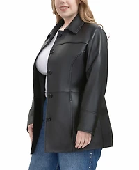 Bgsd Plus Sofia Leather Car Coat