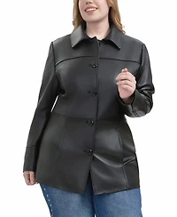 Bgsd Plus Sofia Leather Car Coat