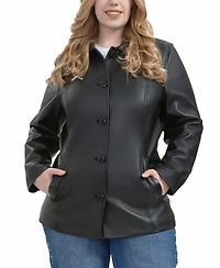 Bgsd Plus Evie Leather Car Coat