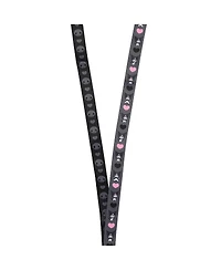 Kuromi Hearts & Skulls Black Lanyard With Character Charm