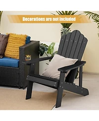 Slickblue Weather Resistant Hips Outdoor Adirondack Chair with Cup Holder