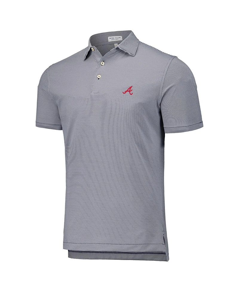 Peter Millar Men's Navy Atlanta Braves Jubilee Stripe Stretch Jersey Polo