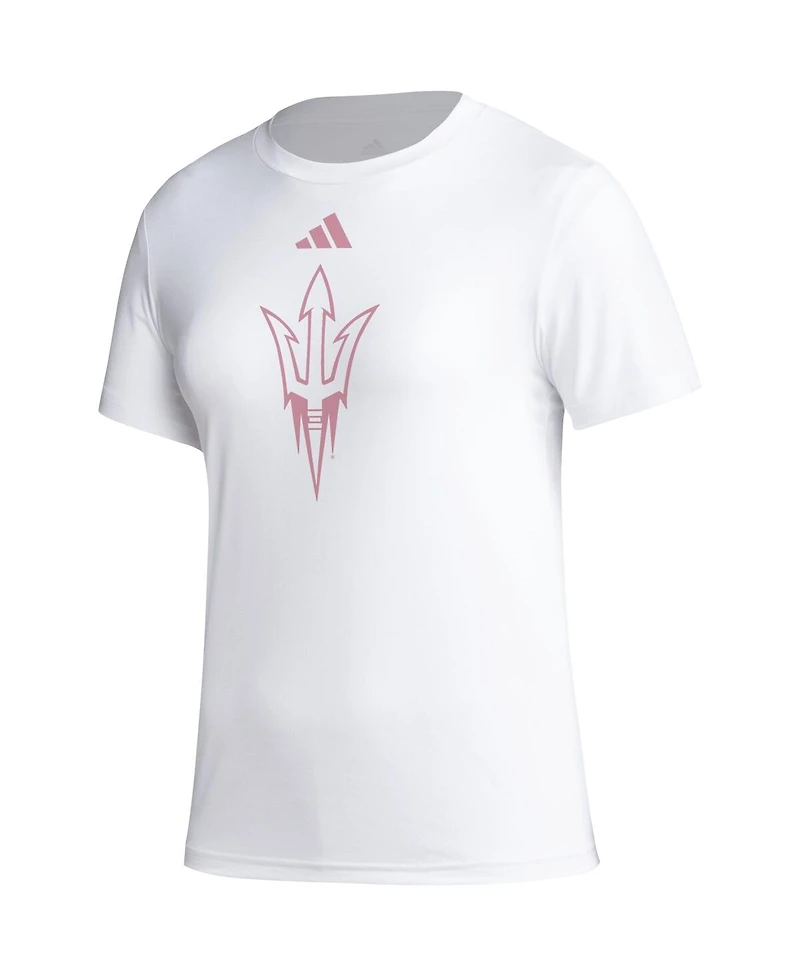 Adidas Women's White Arizona State Sun Devils Aeroready Breast Cancer Awareness Pregame T-Shirt