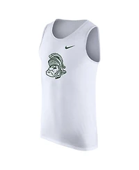 Nike Men's White Michigan State Spartans Vintage-like Logo Performance Tank Top