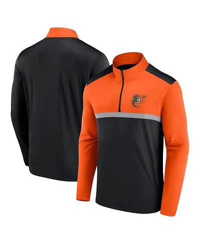 Fanatics Men's Black Baltimore Orioles Unstoppable Quarter-Zip Top