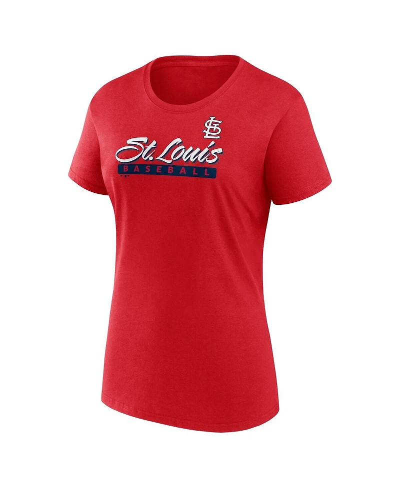 Fanatics Women's Red/Navy St. Louis Cardinals Risk Combo Pack T-Shirt