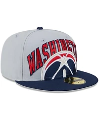 New Era Men's Gray/Navy Washington Wizards Tip-Off Two-Tone 59FIFTY Fitted Hat