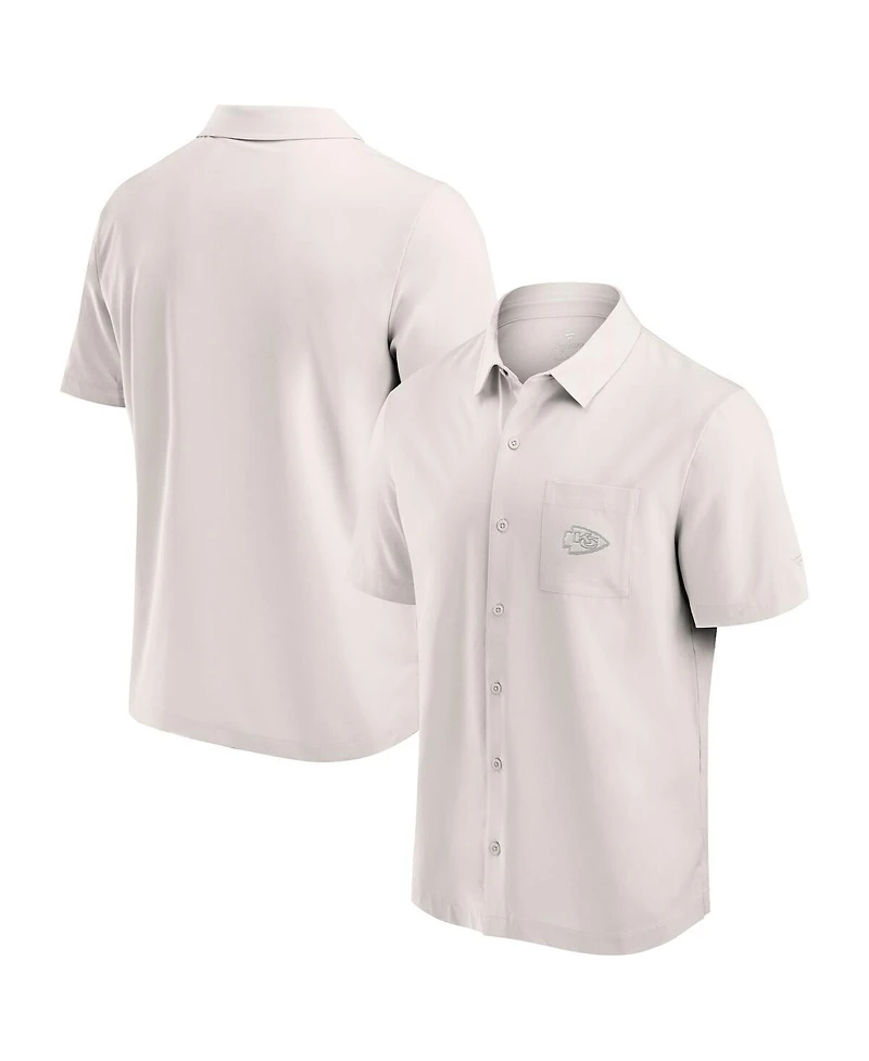 Fanatics Men's Cream Kansas City Chiefs Front Office Button-Up Shirt