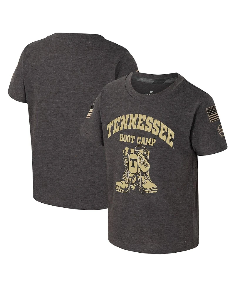 Colosseum Toddler Charcoal Tennessee Volunteers Oht Military Appreciation Boot Camp T-Shirt