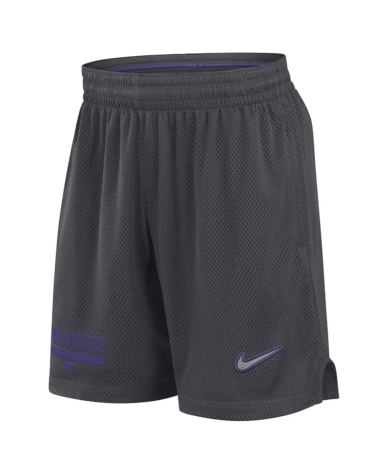 Nike Men's Anthracite Kansas State Wildcats 2024 Sideline Mesh Shorts