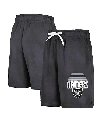 Outerstuff Big Boys and Girls Black Las Vegas Raiders Beach Bum Sun-Bleached French Terry Shorts