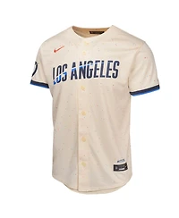 Nike Big Boys and Girls Cream Los Angeles Dodgers 2024 City Connect Limited Jersey