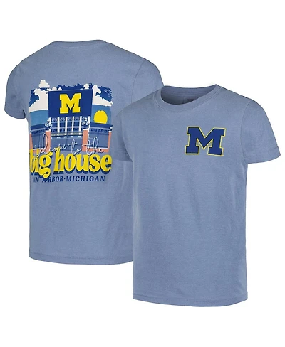Image One Big Boys and Girls Navy Michigan Wolverines Hyperlocal Comfort Colors T-Shirt