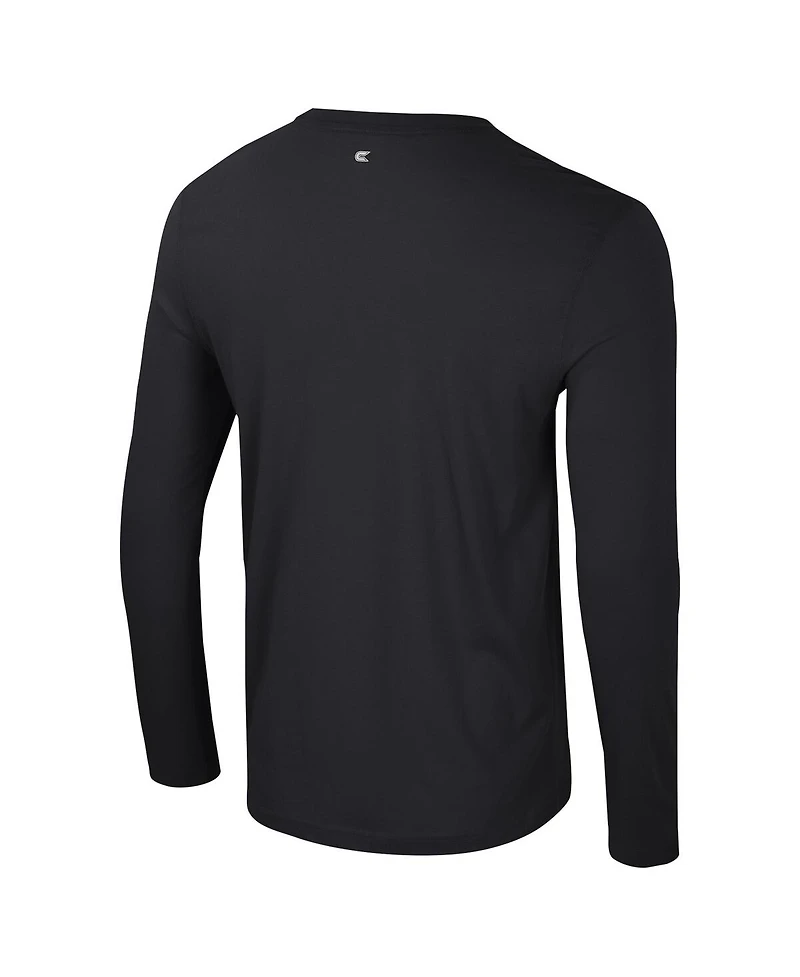 Colosseum Men's Black Tennessee Volunteers Color Pop Active Blend 2-Hit Long Sleeve T-Shirt