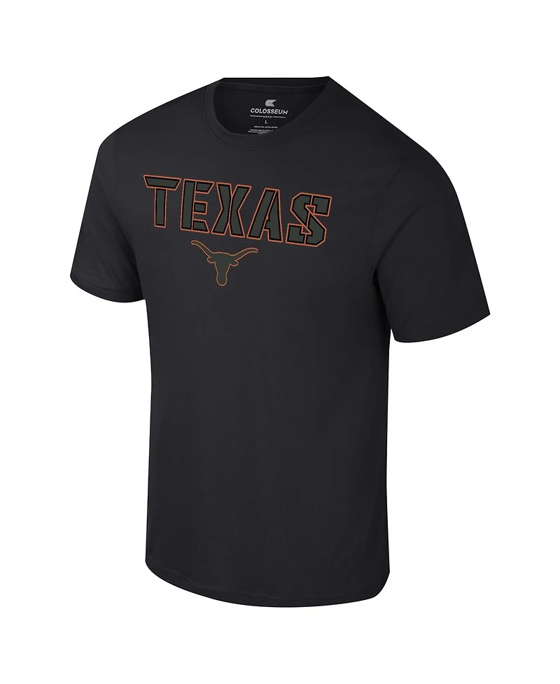 Colosseum Men's Black Texas Longhorns Color Pop Active Blend T-Shirt