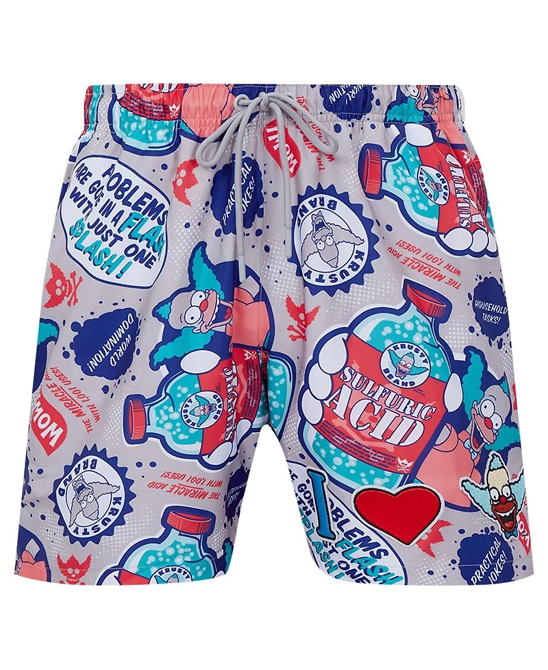 Freeze Max Men's Natural the Simpsons Krusty Kologne Woven Shorts