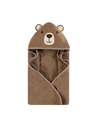 Hudson Baby Unisex Hooded Critter Drying Towel, Cotton-Polyester Blend