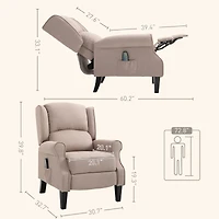Homcom Massage Recliner Sofa with Heat Function, Remote Control,