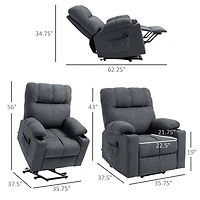 Homcom Lift Chair Recliners for Elderly with Footrest