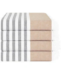 American Soft Linen Peshtemal 100% Turkish Cotton 4-Pack Beach Towels, 35" x 60"