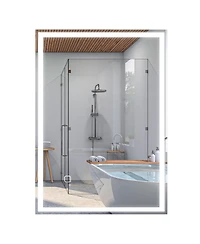 Homcom Dimmable Bathroom Mirror with Led Lights, 3 Colors & Memory Function