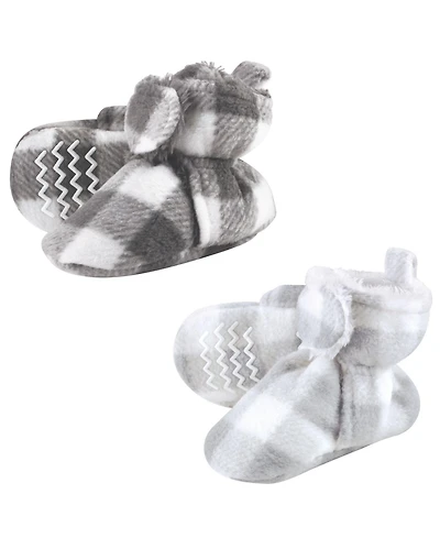 Hudson Baby Boys Unisex Cozy Animal-Inspired Fleece Footwear Duo