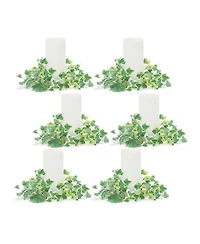 Mixed Ivy Candle Rings for Elegant Table Decor (Set of 6)