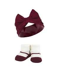 Hudson Baby Girls Coordinated Soft Headband and Socks Giftset