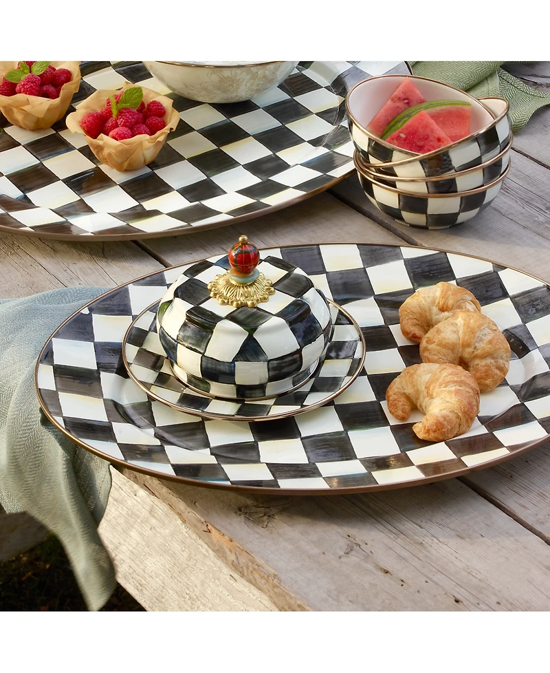 Mackenzie-Childs Courtly Check Medium Oval Platter