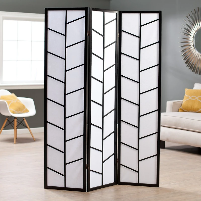 Streamdale Furniture 3-Panel Climbing Screen Room Divider, Black