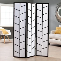 Streamdale Furniture 3-Panel Climbing Screen Room Divider, Black