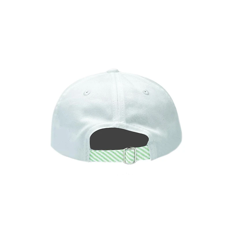 Bits & Bows Boys Golf Flag Baseball Hat in White