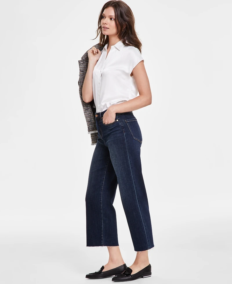 Liverpool Los Angeles Women's Stride Cropped Wide-Leg Jeans