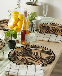 Design Imports Fern Print Round Placemat Set of 6