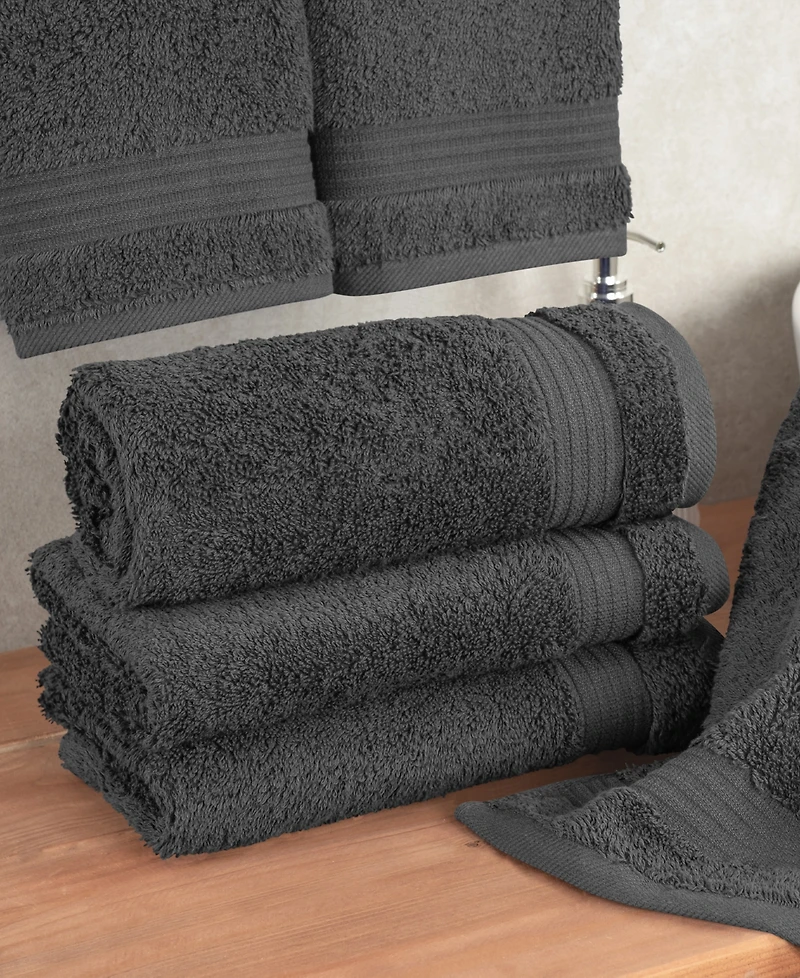 American Soft Linen Bekos Premium 100% Turkish Cotton 4-Piece Hand Towel Set