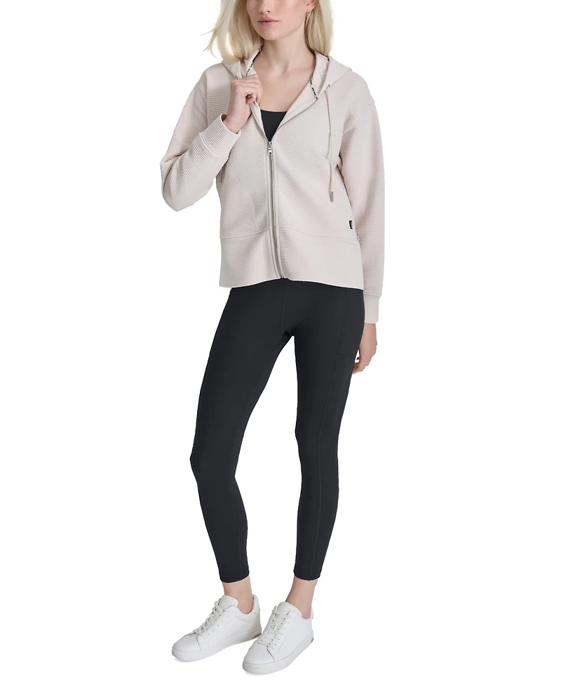 Dkny Women's Tech Ottoman Full-Zip Hoodie