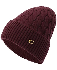 Coach Signature C Cable Knit Beanie
