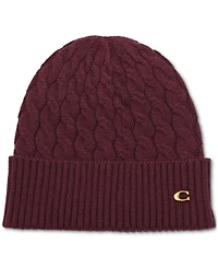 Coach Signature C Cable Knit Beanie